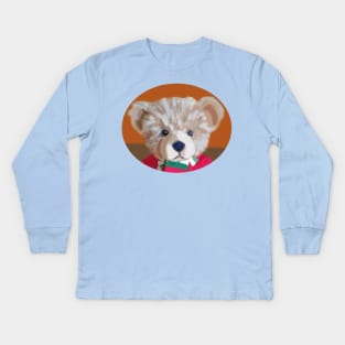 Teddy Portrait of a Bear Kids Long Sleeve T-Shirt